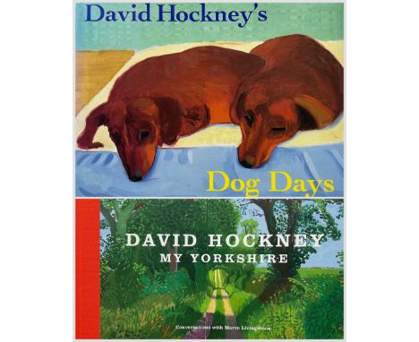 David Hockney (British 1937-) - 'My Yorkshire - Conversations with Marco Livingstone' and 'Dog Days', two books illustrated i