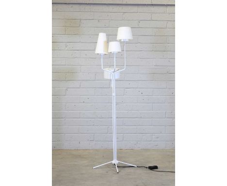 A contemporary 'Tria' four-branch floor lamp, by Antonio Almerich, fitted with four cream shades,  169cm high  Provenance: 'P
