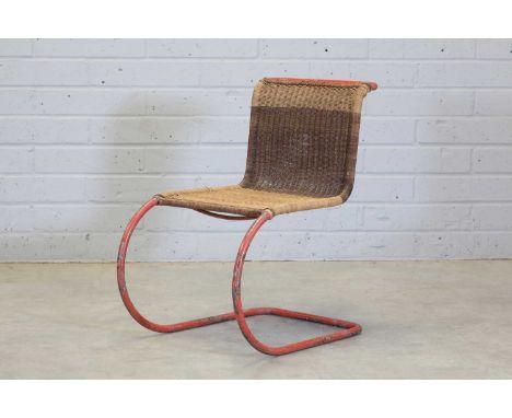 An 'MR10' chair, originally designed by Ludwig Mies van der Rohe (1886-1969) in 1927 for Berliner Metallgewerbe Joseph Müller