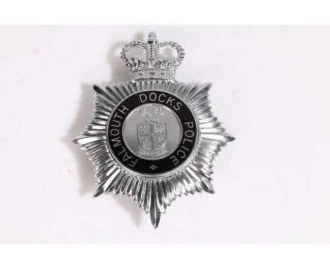 Falmouth Docks Police helmet plate