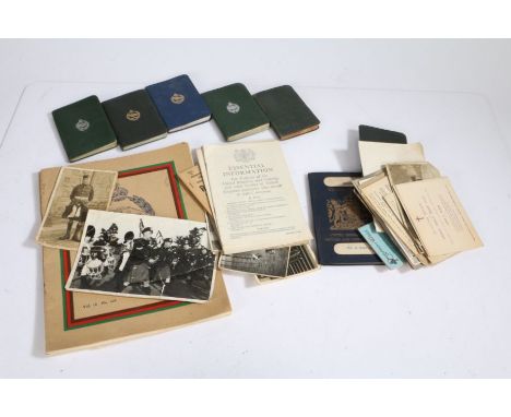 Ephemera, including three issues of the Royal Tank Regiment Journal from 1935/36, photographs of servicemen in uniform from t