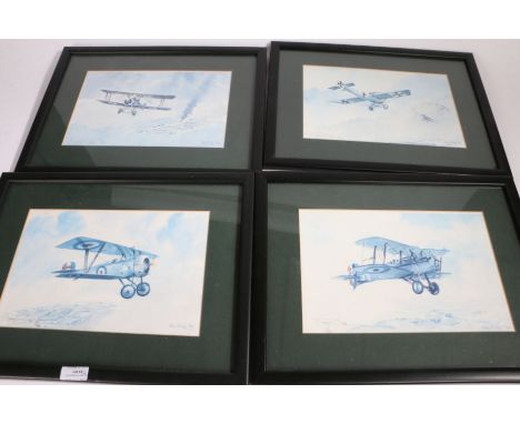 Four Ray Figg limited edition prints, Sopwith Pup 1917 (6/500), Fokker Endecker (7/500), Royal Aircraft Factory SE5 (5/500), 