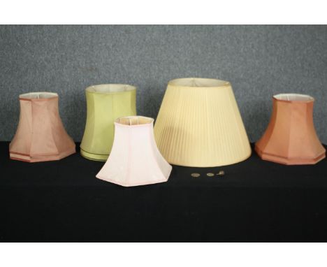 A miscellaneous collection of lamp shades. H.34 Dia.54cm. (Largest). 