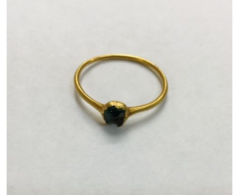 *** REOFFER &pound;200-&pound;300 MAY COIN AUCTION ***

Medieval 13th - 14th Century Lady&rsquo;s Gold Ring set with emerald 