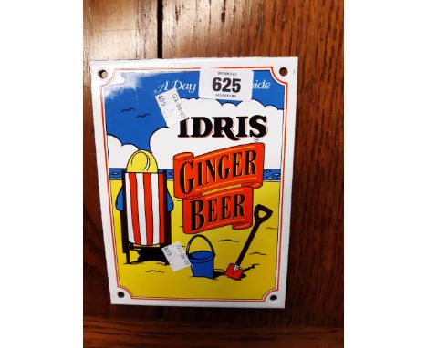 A Small Reproduction Enamel Idris Ginger Beer Advertising Sign