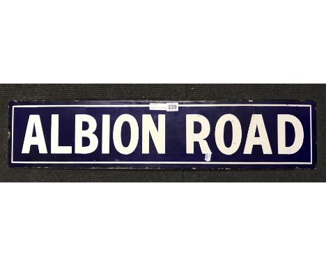 Albion Road Enamel sign