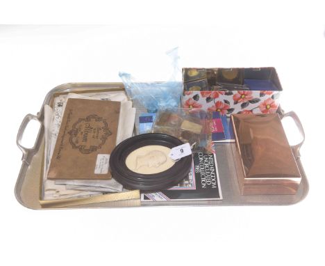 Coinage, commemorative silks, oval relief portrait and cigarette cards
