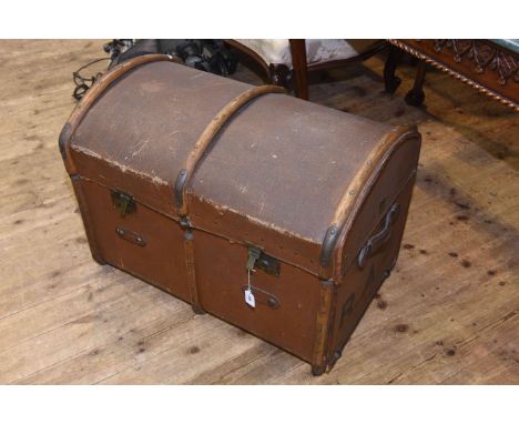 The Crescent canvas bound dome topped trunk