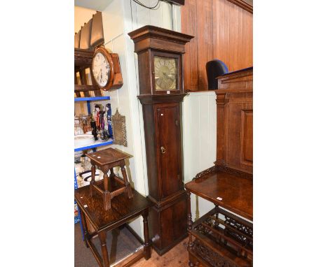 Antique 30 hour longcase clock having square brass dial inscribed Stringer, Stockport