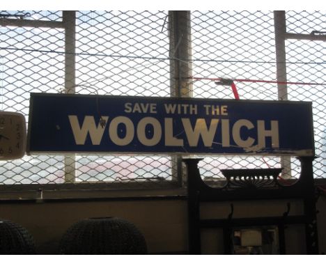 Large perspex light up advertising sign 'Save with the Woolwich'.(B.P. 24% incl. VAT)