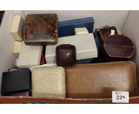 A box of assorted jewellery cases, watch boxes and ring boxes, various. (B.P. 24% incl. VAT)