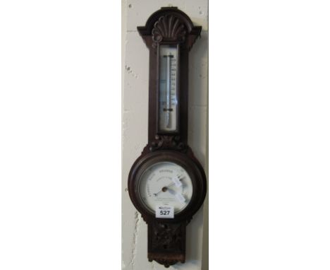 Negretti & Zambra early 20th Century oak barometer. (B.P. 24% incl. VAT)
