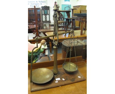 Bartlett Bristol brass balance beam scales. (B.P. 24% incl. VAT)