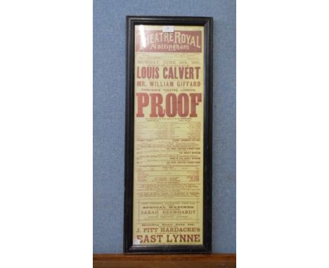 A vintage Theatre Royal, Nottingham advertising print 