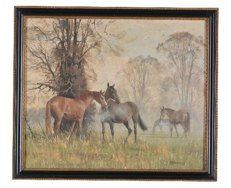 W R Jennings (British 20th century)A Misty MorningOil on canvas Signed lower right 51 x 61cm (20 x 24 in.)