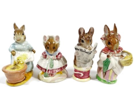 Various Beswick Beatrix Potter figures, comprising The Tailor of Gloucester, 10cm H, The Old Woman Who Lived In A Shoe Knitti