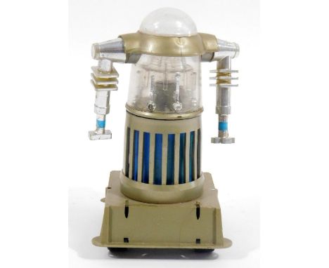 A 1960's Hong Kong Ideal robot, battery powered with articulated arms, 16cm H.