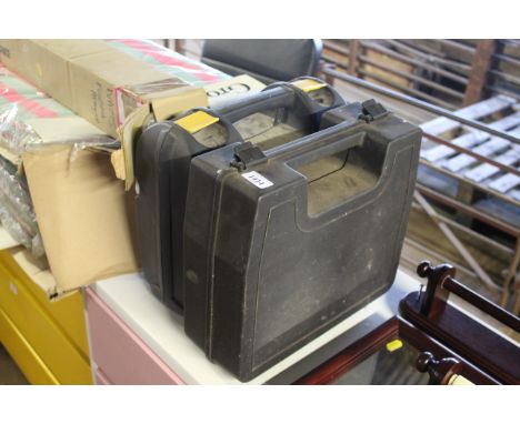 Two plastic tool boxes (empty)