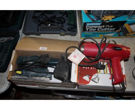 A Black &amp; Decker KA180 sander in original box and a Power Devil hot air gun in original box