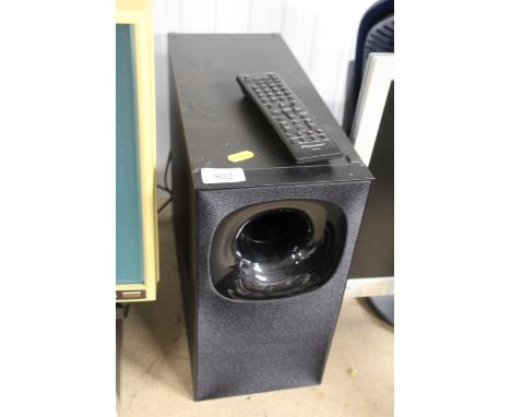 A Sony speaker lacking remote control 