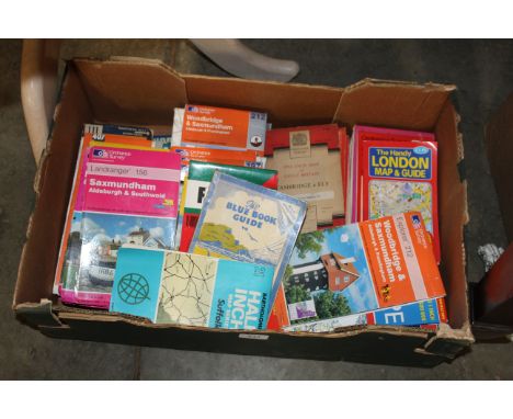 A box of Ordnance Survey maps
