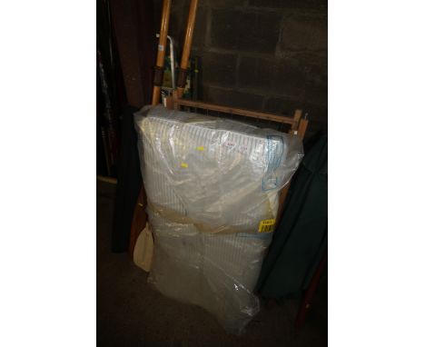 A wooden child's cot to include mattress