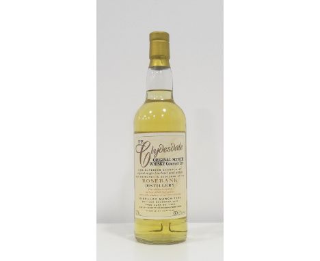 ROSEBANK 1992 - THE CLYDESDALE
A rare bottle of Rosebank 1992 Vintage Single Malt Scotch Whisky bottled at cask strength by T