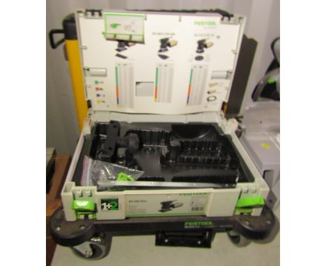 A Festool RS-400 Plus Sander systainer box, and a set of RB sys 1-4 wheels