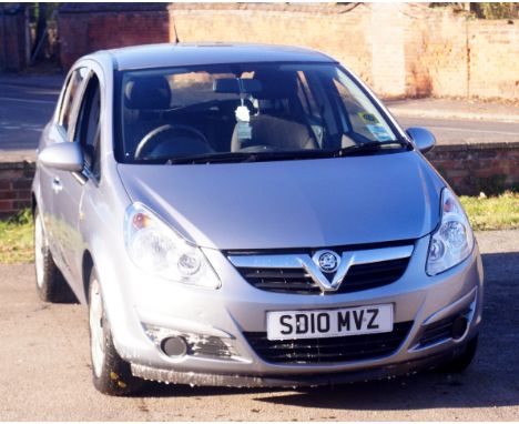 Vauxhall Corsa Exclusiv Auto 5 door hatchback, SD10 MVZ, petrol, silver, first registered 16/04/10, 5132 recorded miles. To b