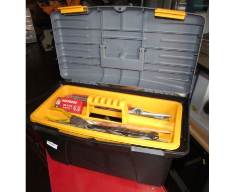 A toolbox and contents.