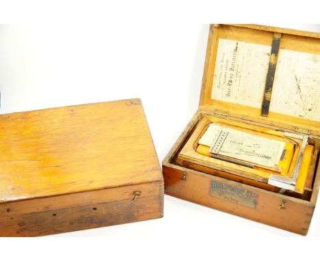 An Ellams self rising Duplicator, patented 1897, with instructions, roller and ink, and a further box for printing materials 