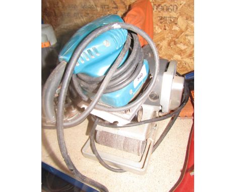 An Elu belt sander and a green electric sander, (2).