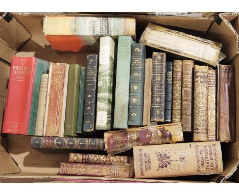 Assorted antiquarian volumes, in need of restoration to include Prize binding for Worcester Royal Grammar School, The Golden 