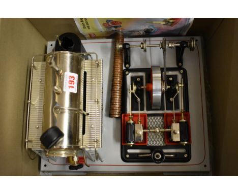 A Wilesco D22 stationary steam engine, boxed and with instructions, (apparently unused).&nbsp; 