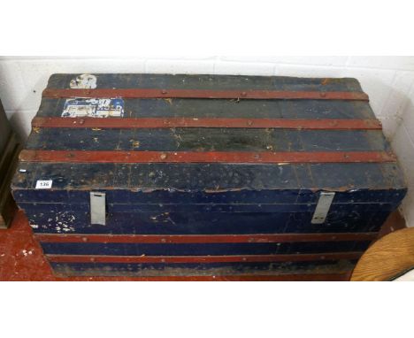 Old woodland metal trunk