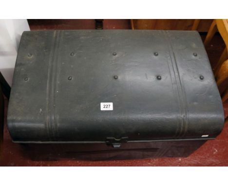 Old metal trunk