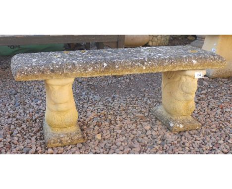 Stone pedestal bench