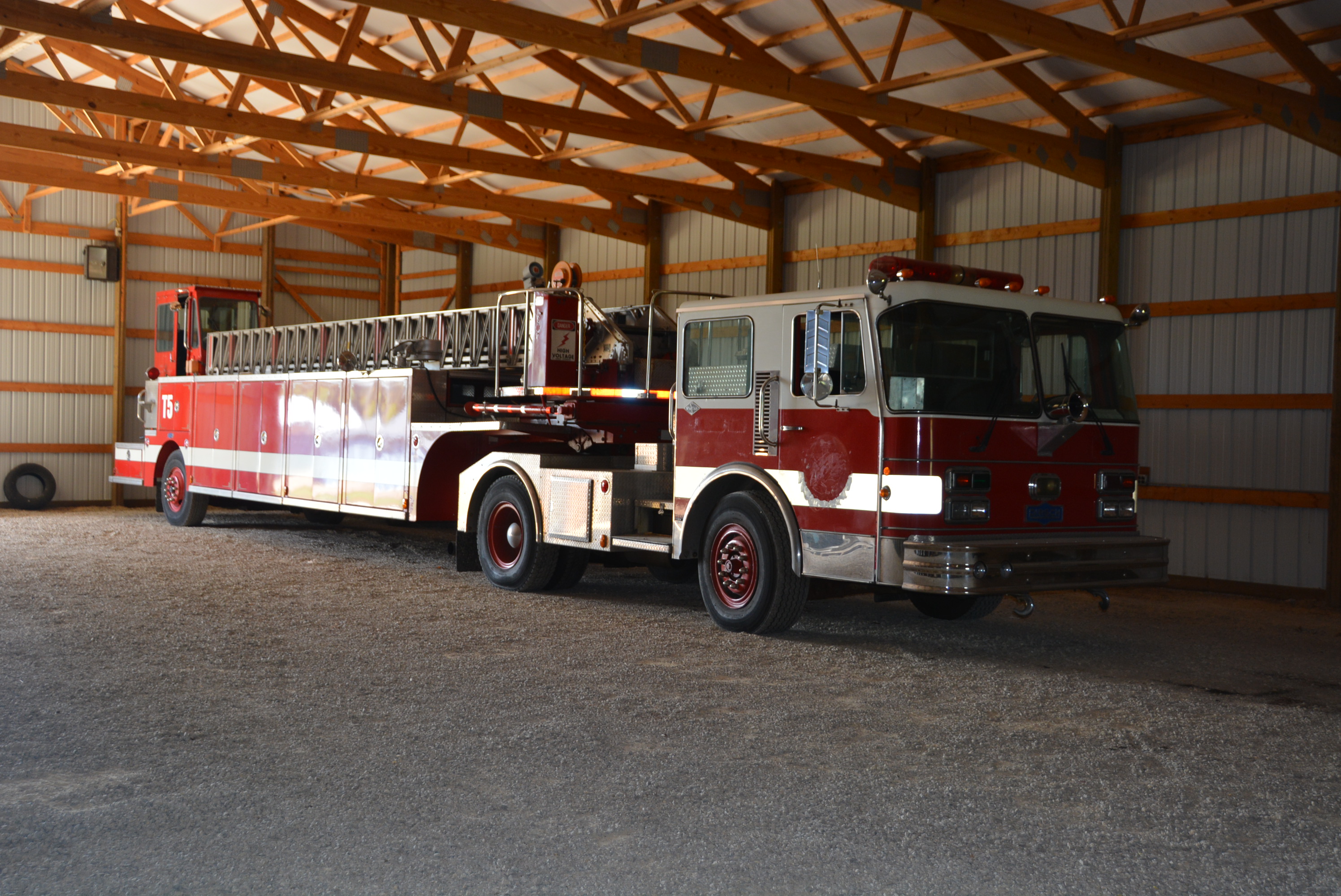 1987 Spartan Fire Tiller ladder truck 64064miles