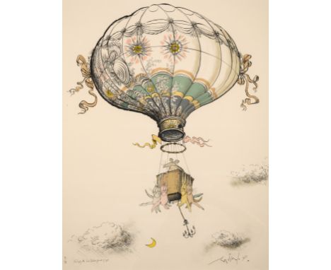 δ Ronald Searle (1920-2011)Positively the Last Balloon Print of 1983Lithograph printed in colours, 1983, signed, titled and d