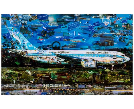 Vik Muniz (b.1961)Jetliner (from the Postcards from Nowhere series)Digital print in colours, 2014, signed in black ink verso,
