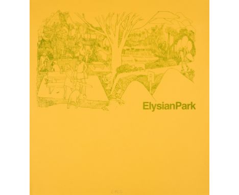 ** Geoff McFetridge (b. 1971)Elysian ParkDigital print in colours, 2005, initialled and dated in pencil, from the edition of 