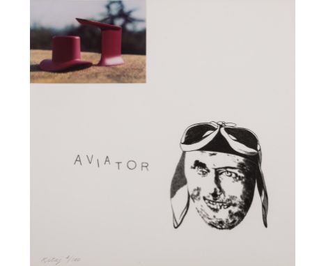 R.B. Kitaj (1932-2007)Aviator (Ramkalawon 160)Lithograph with collage, 1971, signed in pencil, numbered from the edition of 1