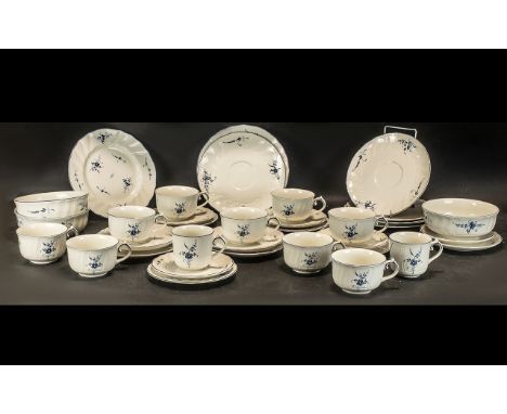 Collection of Villeroy &amp; Boch 'Viex Luxembourg' China.  Comprises:  2 x coffee cups, 5 x saucers, 4 x 8" side plates, 3 x