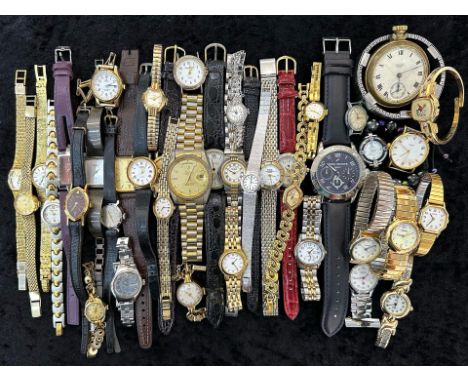 Collection of Ladies &amp; Gentleman's Fashion Wristwatches, comprising leather and bracelet straps, including Daniel Hechter