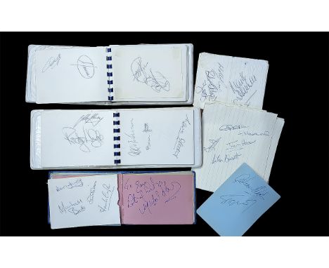 Football Autographs in Three Albums comprising hundreds collected mainly in the 1970s-80s, many top names noted include Sir A