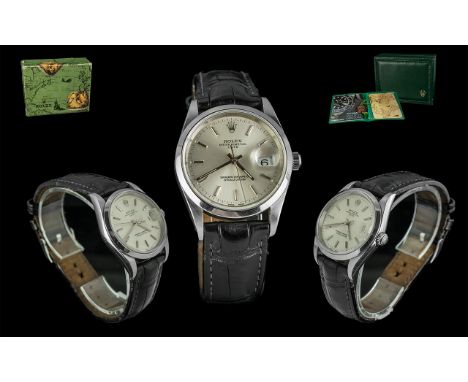 Rolex Oyster - Perpetual Steel Cased Chronometer Gents Wrist Watch. Model No 15200, Serial No Y339679, Date 2000 - 2001, With