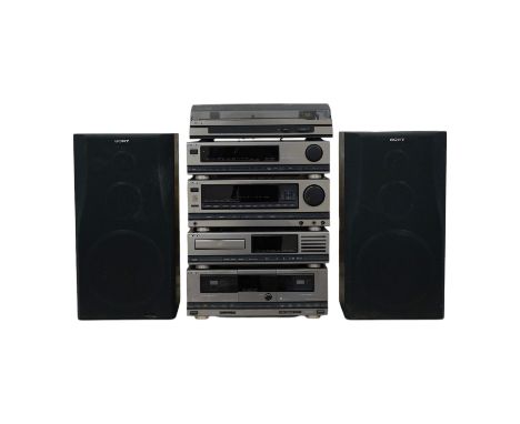 A Sony separates 5-part LBT-D505 stereo system with speakers. Condition - poor to fair.