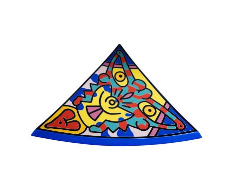 Keith Haring (American, 1958-1990), Spirit of Art No.2, Edition New York porcelain dish manufactured as a limited edition by 