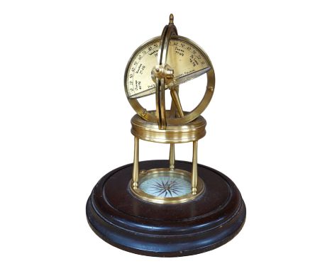 A reproduction brass Astro Visualizer designed by Barrie J Tonkinson and made in England by Culpepper Instruments Ltd., on a 