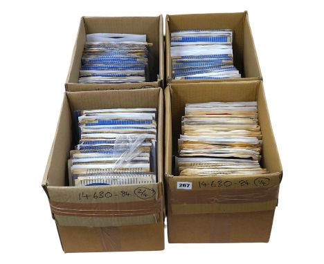 Four boxes of 7 inch singles, all on the London record label, artists include; The Rolling Stones, Ricky Nelson, Duane Eddy, 